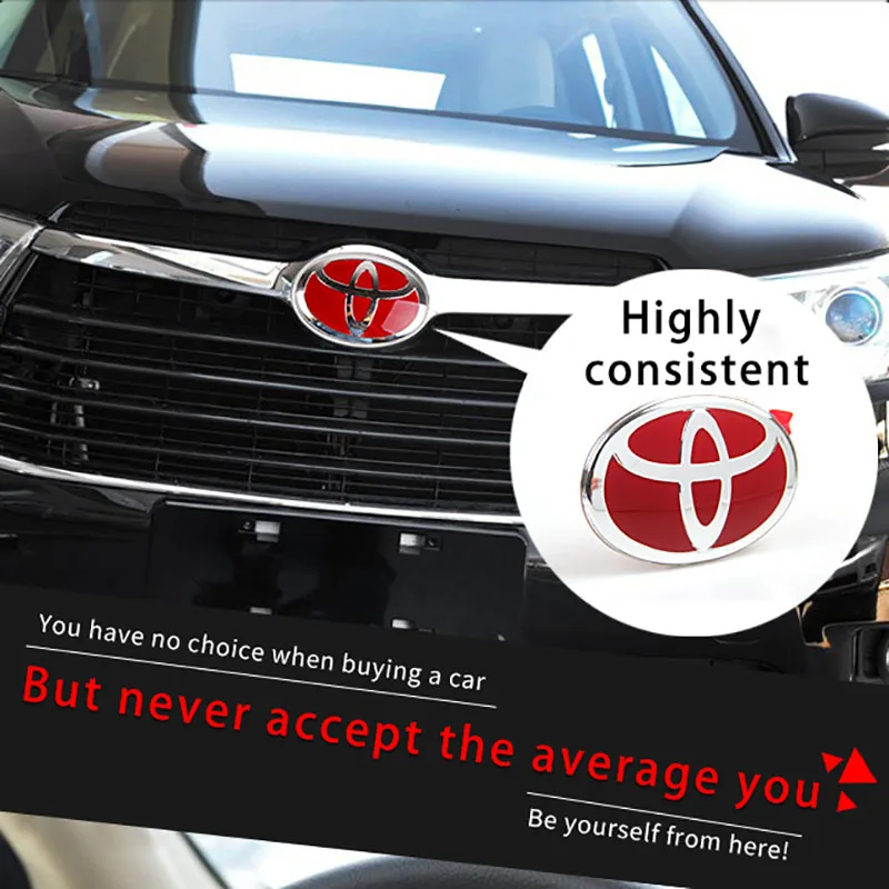 Эмблема Для Toyota RAV4 LandCruiser Prado HighLander Camry Yaris EZ Corolla Levin значок на передний и задний