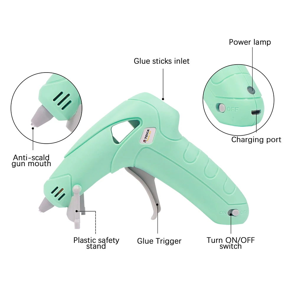 Беспроводной миниатюрный Электрический термоклеевой пистолет комплект