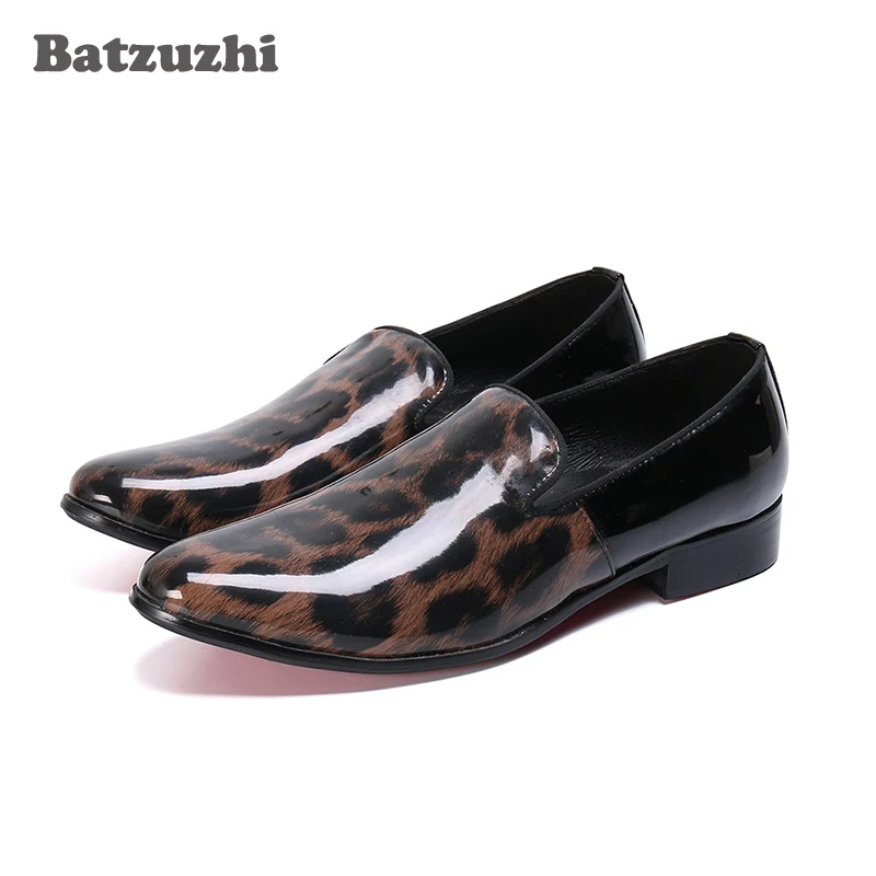 

Batzuzhi Italian Luxury Men Shoes Genuine Leather Dress Loafer Shoes Slip on Men Formal Leather Loafers Casual, Sizes US6-12