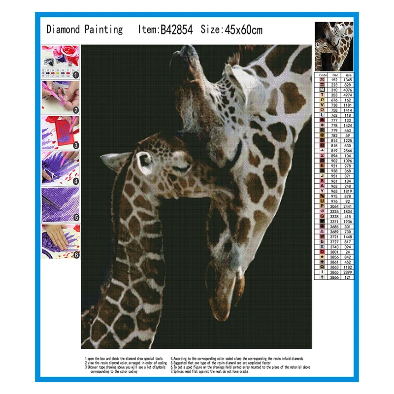Meian Giraffes полный квадратный алмаз 5D DIY алмазное искусство 3D Алмазная живопись