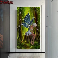 large diy diamond painting forest butterfly fairy picture of rhinestones diamond mosaic embroidery cross stitch needlework
