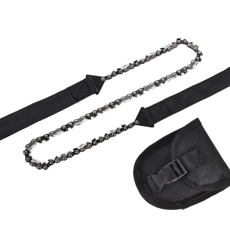 65 см портативная карманная ручная цепная пила для выживания садовая с нейлоновой