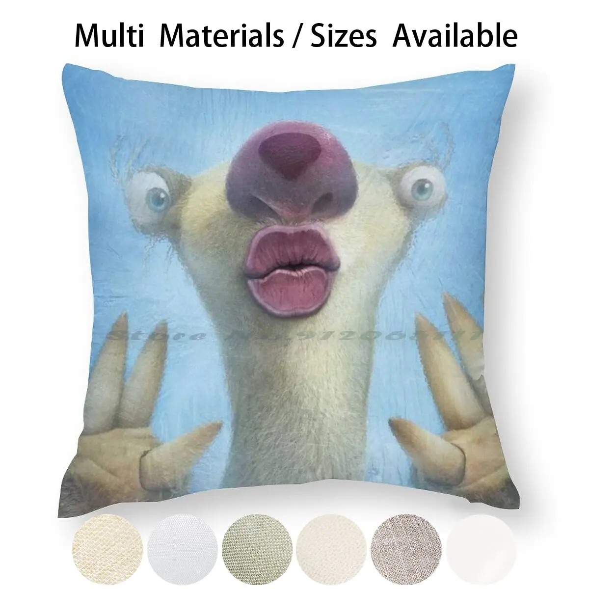 СИД наволочка для подушки из хлопка и льна Ленивец Забавный мультяшный ледяной