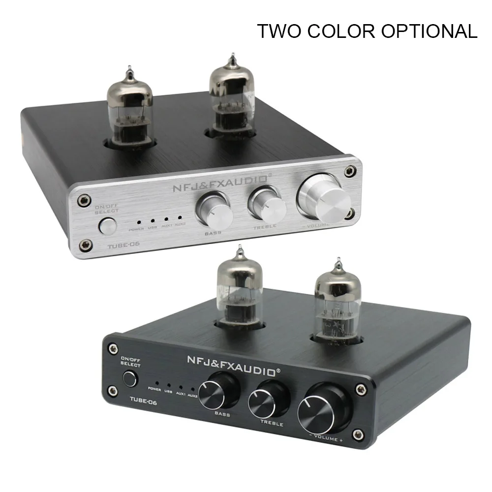 FX AUDIO труба 06 трубка Предварительный усилитель домашняя аудио 6N3 вход PC USB AUX басы и