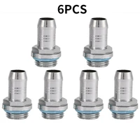 6 pcs water cooling two touch fitting g14 thread barb connector for pc water cooling system accessory for tube barb fitting