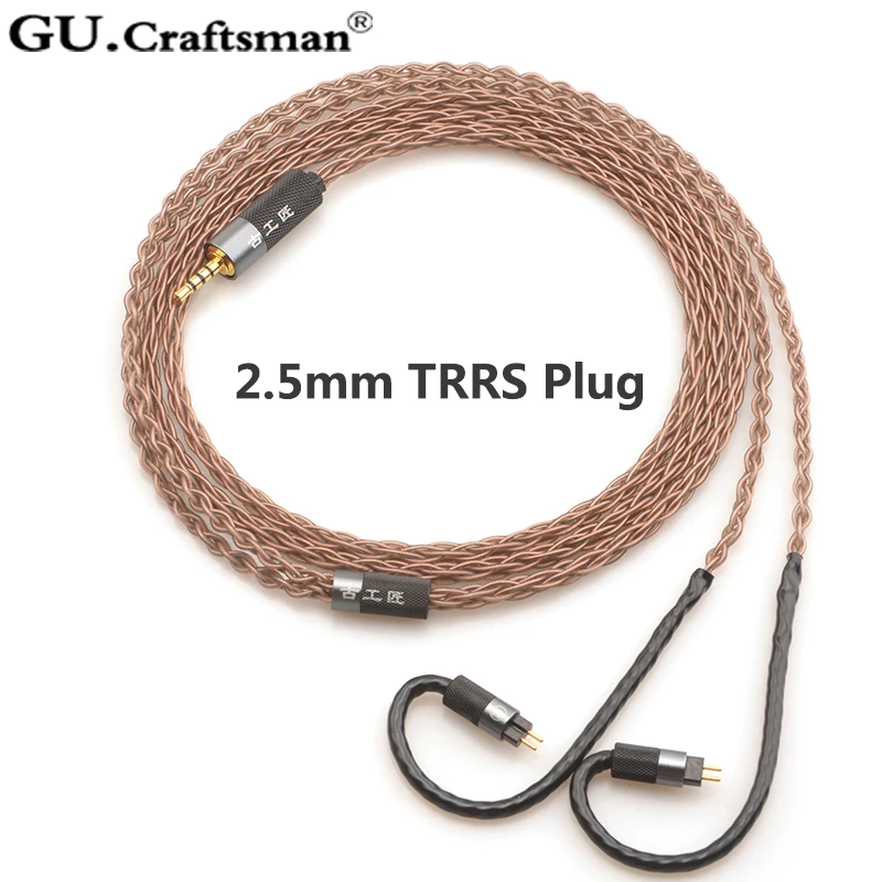 GUCraftsman 6n occ медь 0,78 мм 2Pin 64 аудио a12t/u12 TIA Fourte Oriolus re2000 Legend X LCDi4 VE8 кабель для наушников
