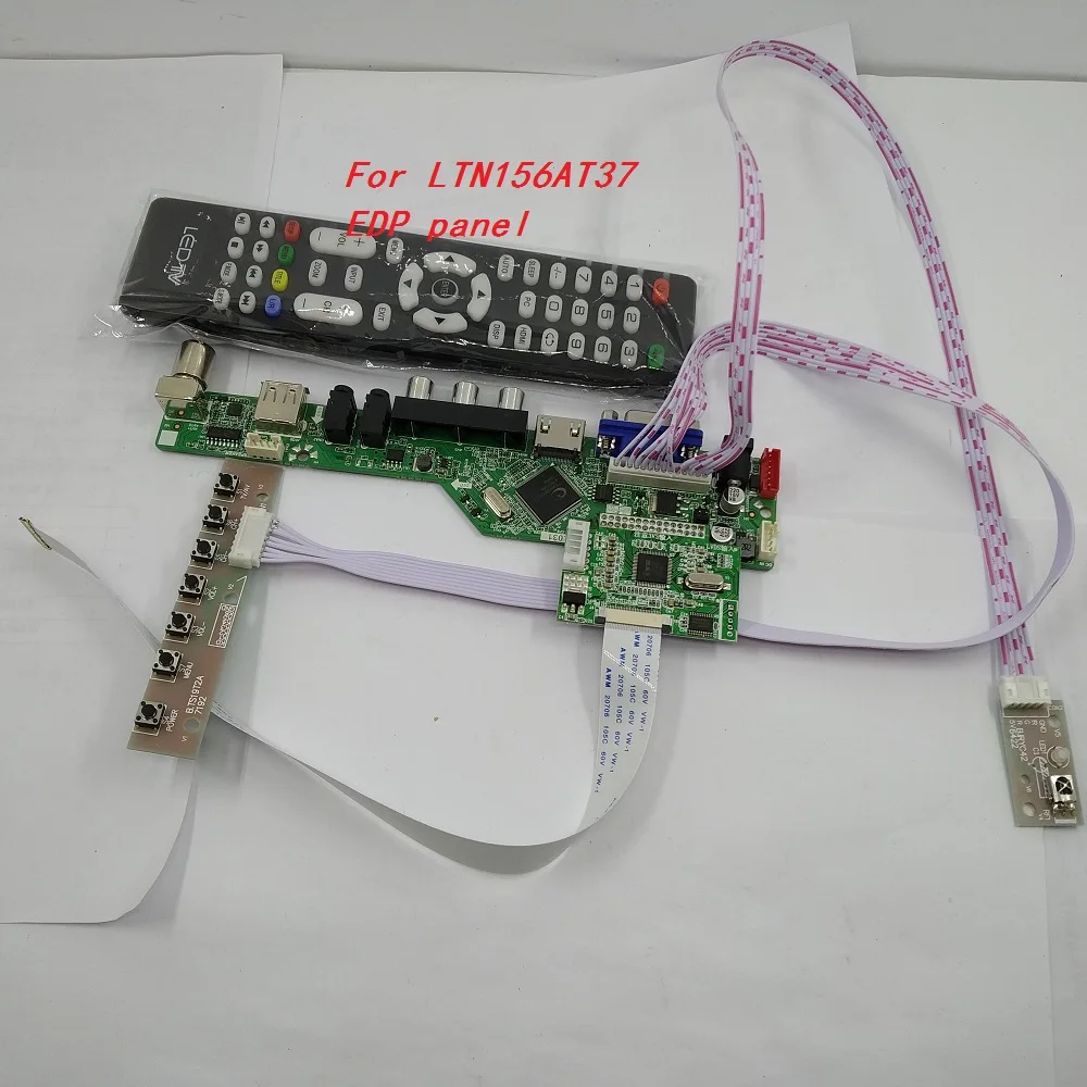 

Для LTN156AT37 1366X76 8 панель экран AV контроллер плата Комплект HDMI-совместимый EDP TV LCD Аудио USB VGA LED 2019