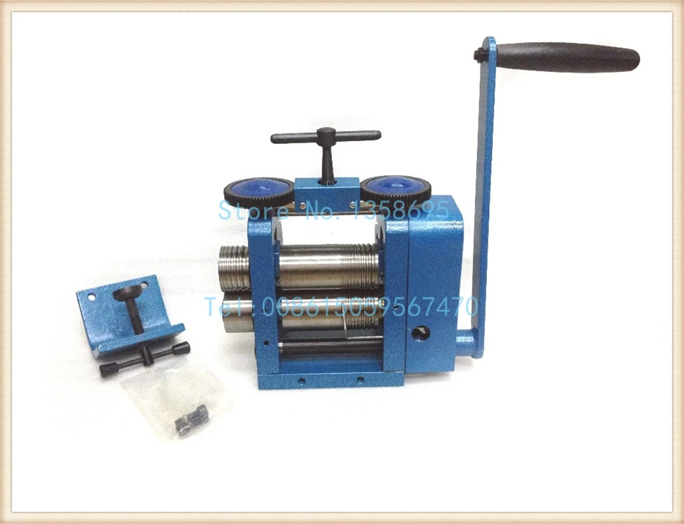 

jewelersest BLUE Rolling Mill ( 4 ROLLERS ), Hand Operated jewelry rolling mill with Maximum opening 10 mm, goldsmith tool