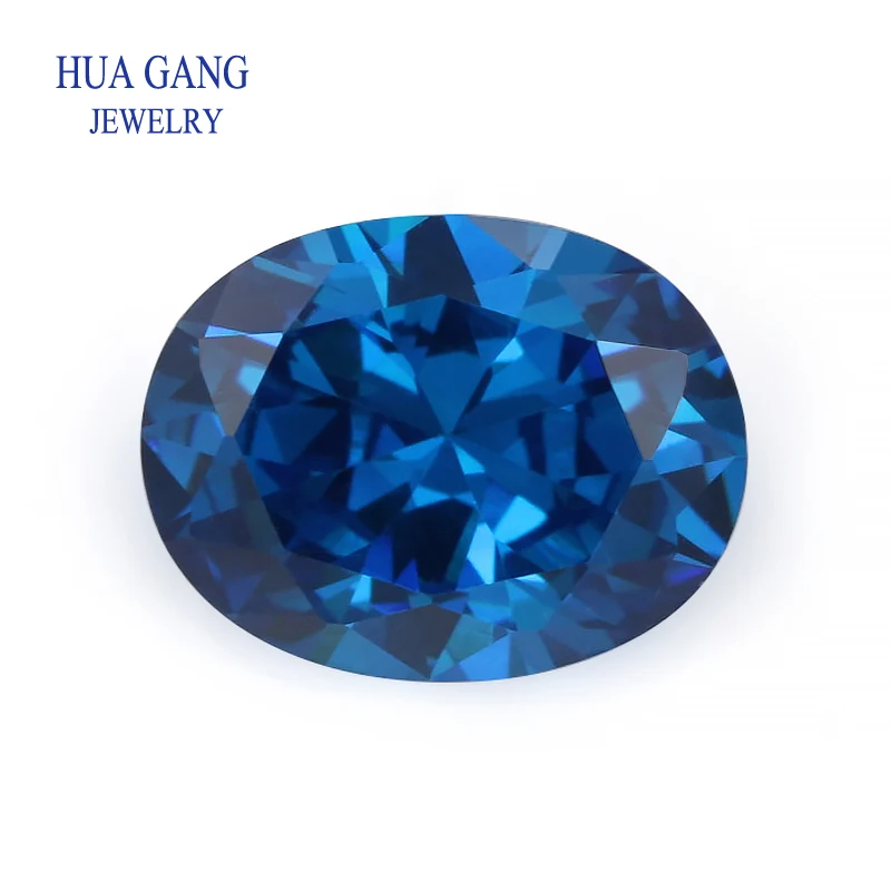 

Cubic Zirconia Stone Dark Sea Blue Oval Shape Brilliant Cut Loose CZ Stones Synthetic Gems Beads For Jewelry 2x3~13x18mm AAAAA