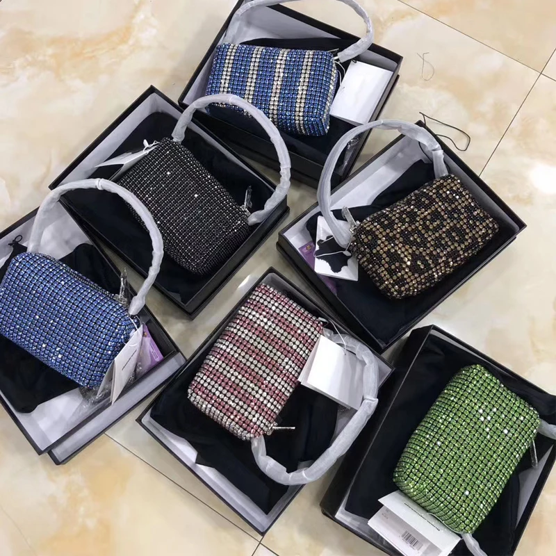 

2020 New Flash Diamond King Rhinestone Full Diamond Women's Bag Mini Bag Shoulder Underarm Bag High-end Color Matching