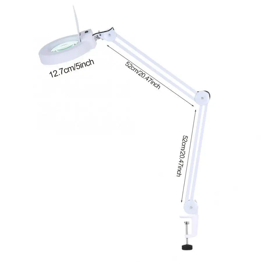 Красота Косметика 5x увеличительное светодиодный ное освещение ed настольная Лупа