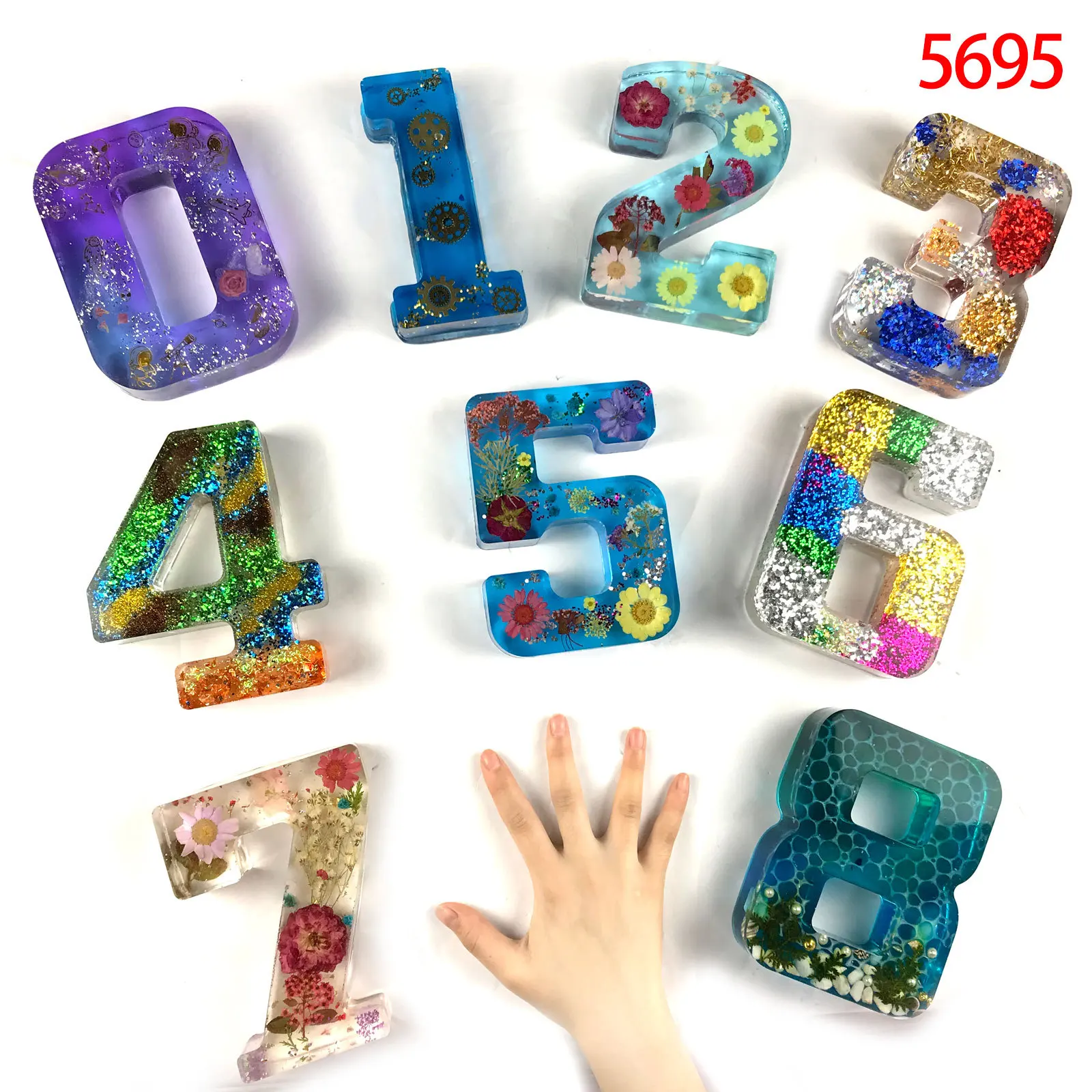 

Arabic Number Concrete Molds Plaster Number Silicone Mold Epoxy Resin Decoration DIY Handmade Casting Moulds