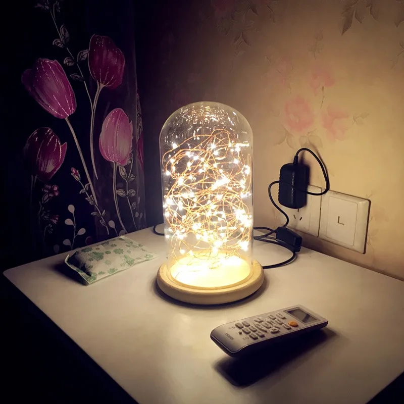 Современные светодиодные цвет стеклянная Настольная лампа для гостиная lampara