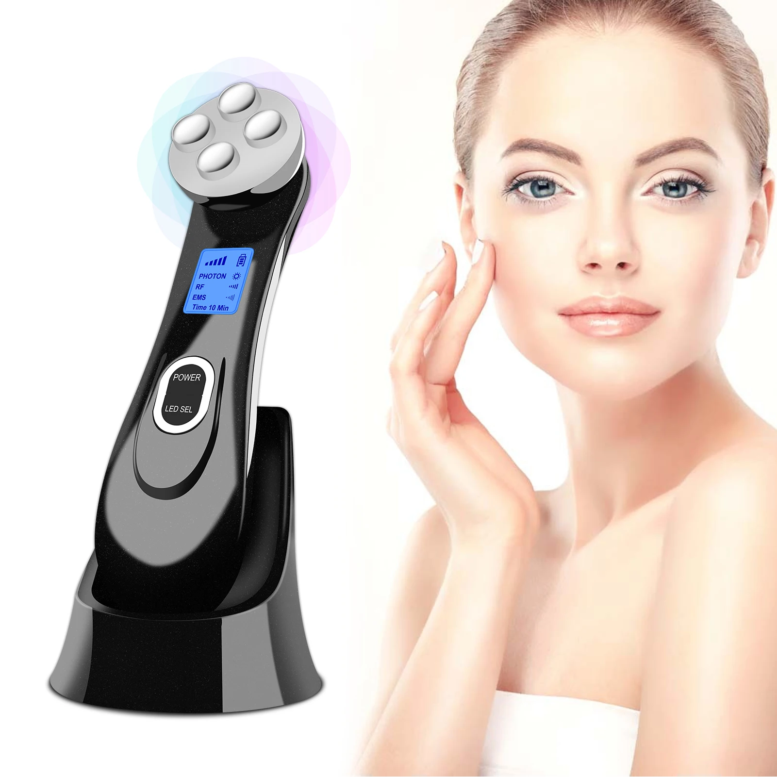 

RF EMS Electroporation LED Photon Light Therapy Beauty Device Anti Aging Face Lifting Tool Skin Tightening Facial Beauty Machine