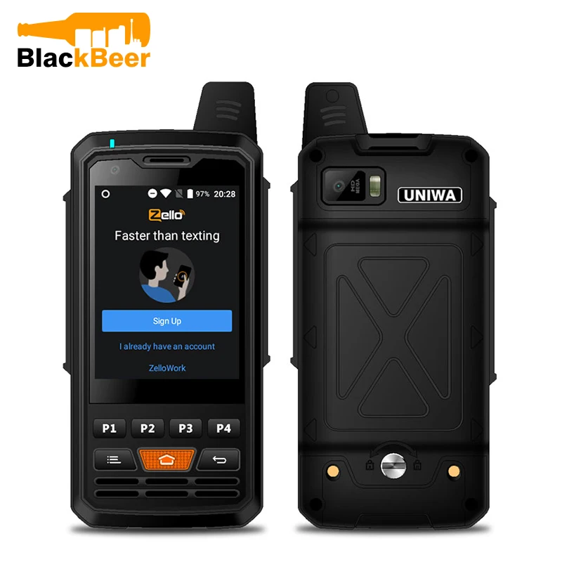 

UNIWA Alps F50 4G LTE Global Zello Rugged PTT Walkie Talkie 2.8'' Mobile phone 8GB ROM 4000mAh Android 6.0 Quad Core Smartphone