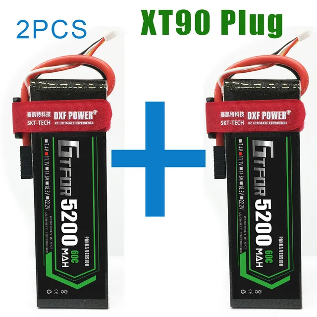 2PCS3S500mahXT90 2 шт. батарея Lipo 3s 4S 11,1 V 14,8 V 5200mAh 60C MAX 120C для 1:8 1:10 Радиоуправляемый автомобиль Дрон вертолет E Багги Truggy TRX автомобиль - Цвет: 2PCS3S500mahXT90