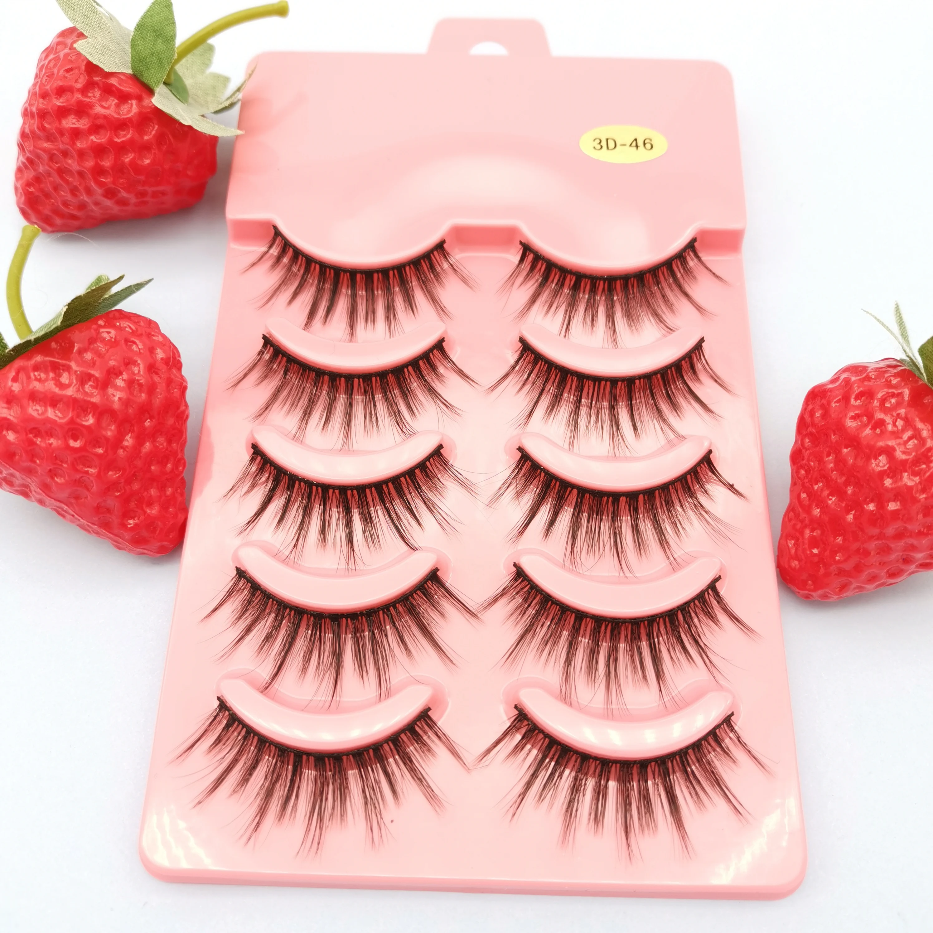 5 пар объемные мягкие Накладные ресницы из норки ручная работа длинные пушистые