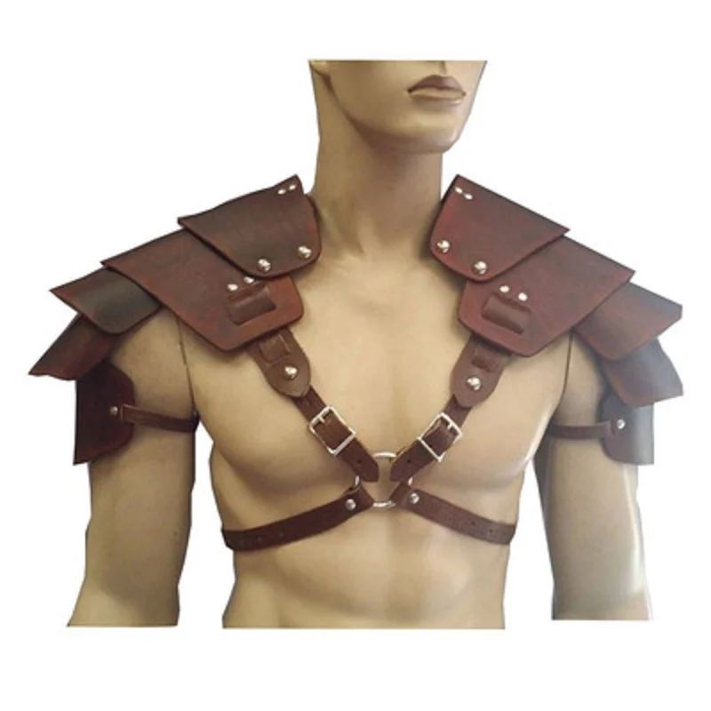 Стимпанк средневековый Larp Cuirass нагрудный плечевой доспех викингов искусственный