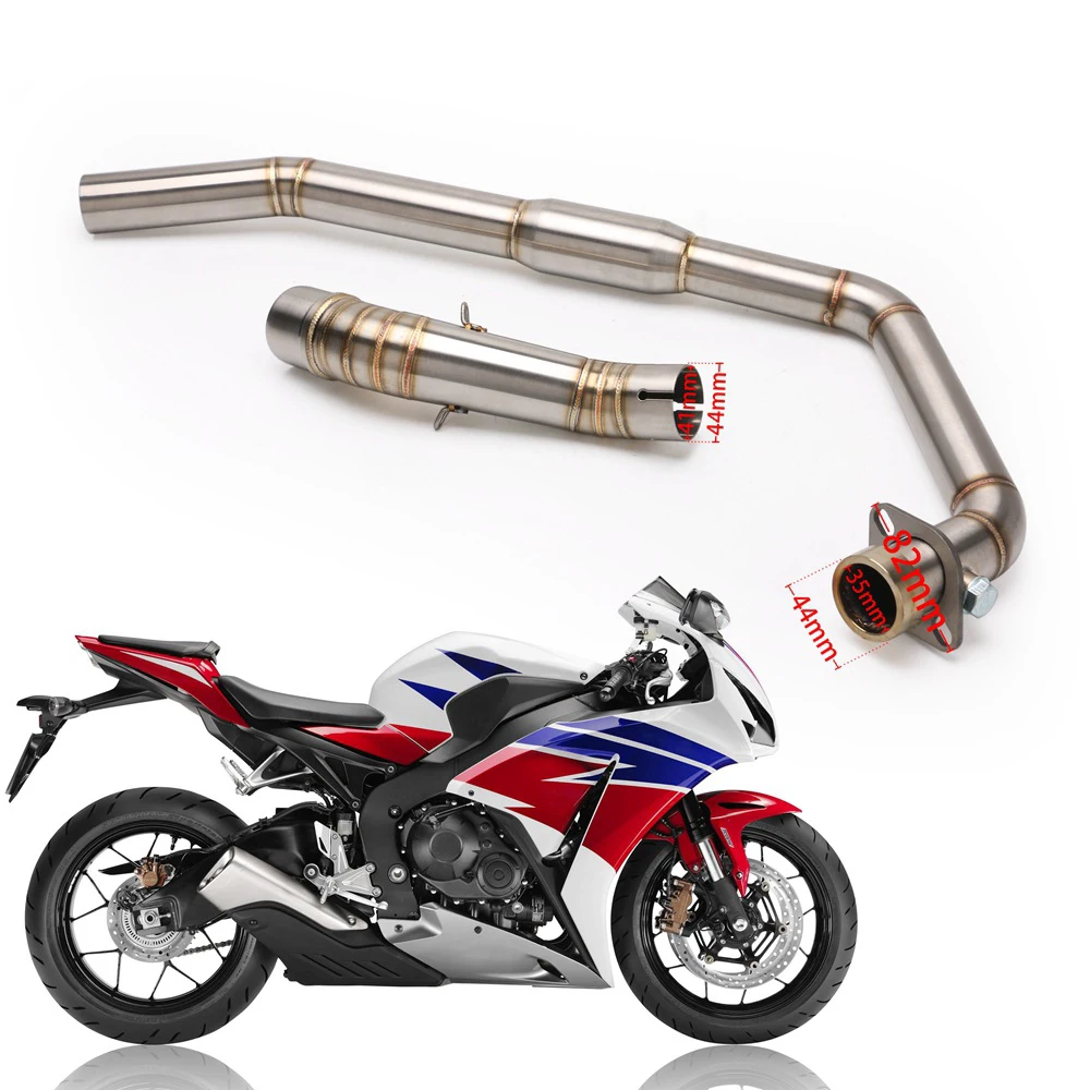 Для Honda CBR300R CB300R CB300F выхлопная труба для мотоцикла со средним звеном без шнуровки