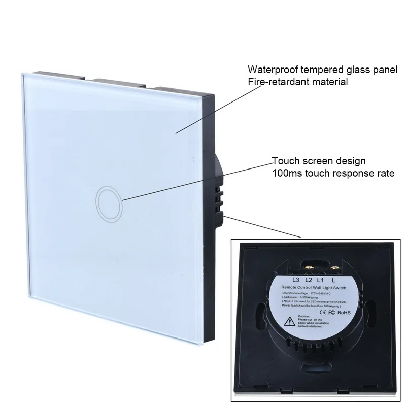 Стандарт ЕС/Великобритании настенный сенсорный выключатель светильник
