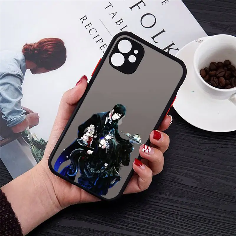 

Black Butler Japan anime Phone Cases matte transparent For iphone 7 8 11 12 plus mini x xs xr pro max cover