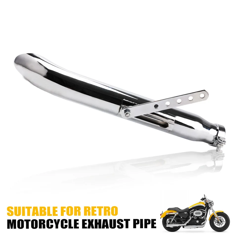 Хромированный выхлопной глушитель для мотоциклов 1 3/8 дюйма 1/2 5/8 и 3/4