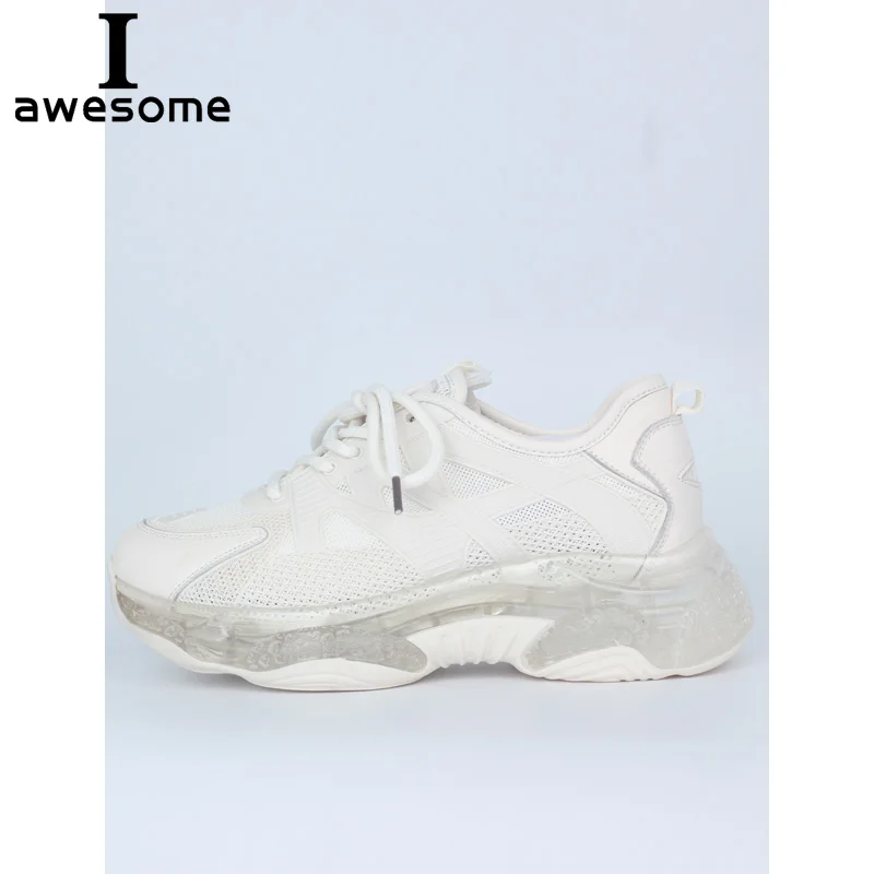 Женские массивные кроссовки Вулканизированная подошва повседневная обувь для