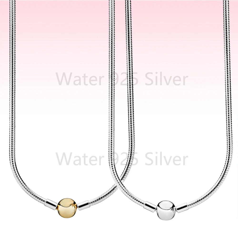 

Женское ожерелье из серебра 2021 пробы, с золотистой застежкой