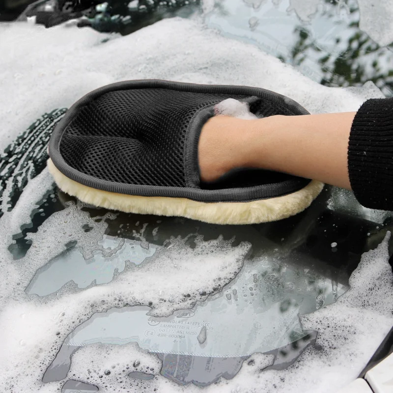 

1pc Car Cleaning Glove Auto Plush Vehicle Wash Mitten Cloth Cleaning Polishing Mitt Brush Car Motorcycle Washer