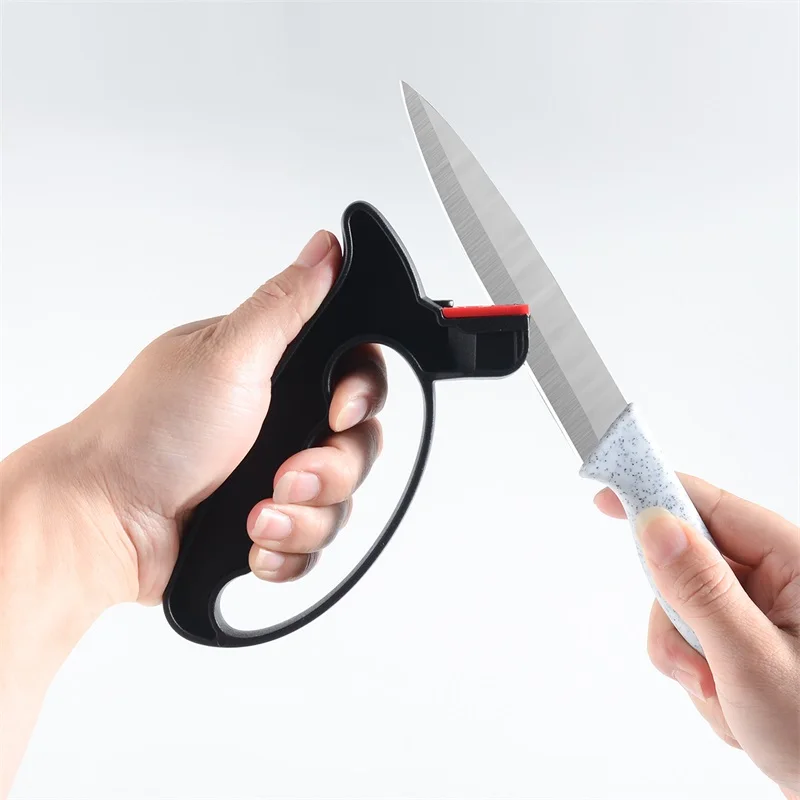 Профессиональная точилка для ножей 2 в 1 ручной камень заточки вольфрамовый