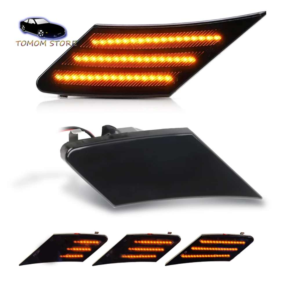 

2Pcs Dynamic Amber LED Side Marker Lamp Turn Signal Repeater Light for Subaru BRZ 2013-2020 Toyota FT86 2013-2020 Scion FR-S