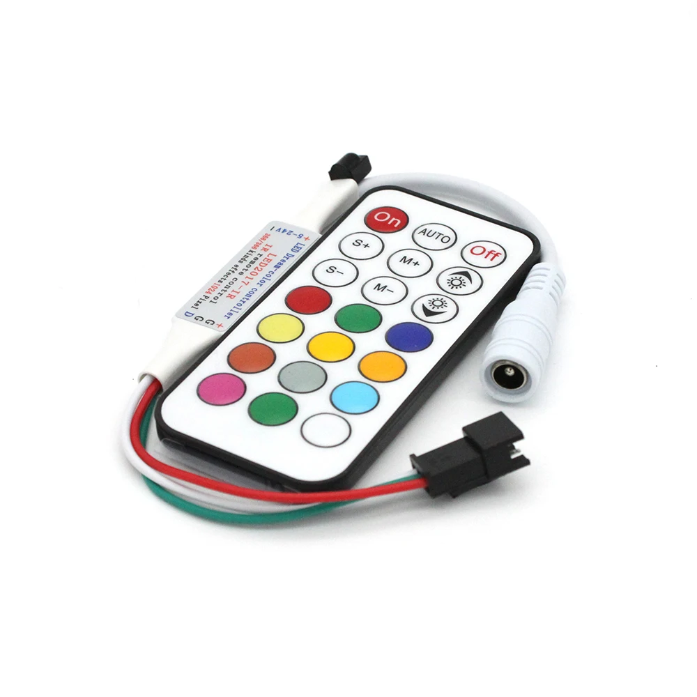 

LED Controller 21key 5-12V Mini IR Wireless Remote Controller for RGB Dream Color WS2811 WS2812B LED Strip Light