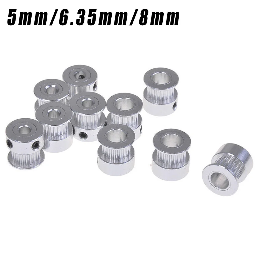 

Silver Timing Pulley Sheaves Replacement 5pcs Gt2 20 teeth For 3D Reprap Printer