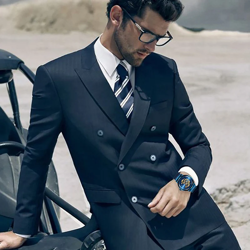 

LIEBIG Quartz Automatic Watch Men Luxury Mechanical Wristwatch Mens Waterproof Creative Hollow Clock Hour montre homme L3001