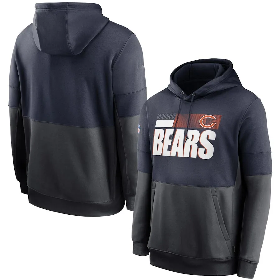 

Chicago Sideline Impact Lockup Performance Bears Pullover Hoodie - Navy/Charcoal