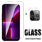 2 в 1 закаленное стекло для iphone 13 pro max Защита экрана для iphone13 pro max 13pro 13 мини объектив камеры защитная пленка