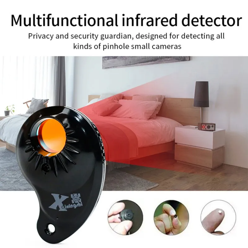 

Anti-Spy Detector Privacy Protect Hid-den Camera Finder Camera Detector Home Security Lens Device Finder For Hotel Bathroom