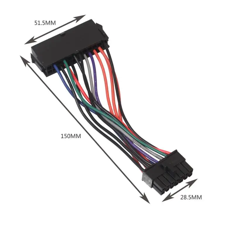 Кабель питания 15 см шнур 18AWG провод ATX 24 контакта на 14 контактов адаптер кабель для