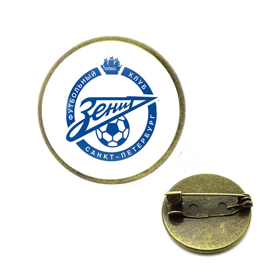 Брошь Зенит Святая Россия футбольная команда символ на булавке футбольный