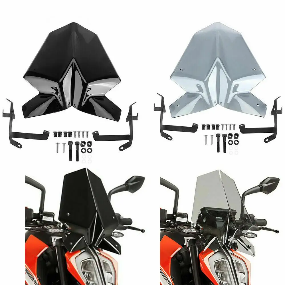 Мотоциклетный спортивный козырек ветрового стекла козырек подходит для KTM Duke 125 390 Duke 125 Duke 390 Double Bubble