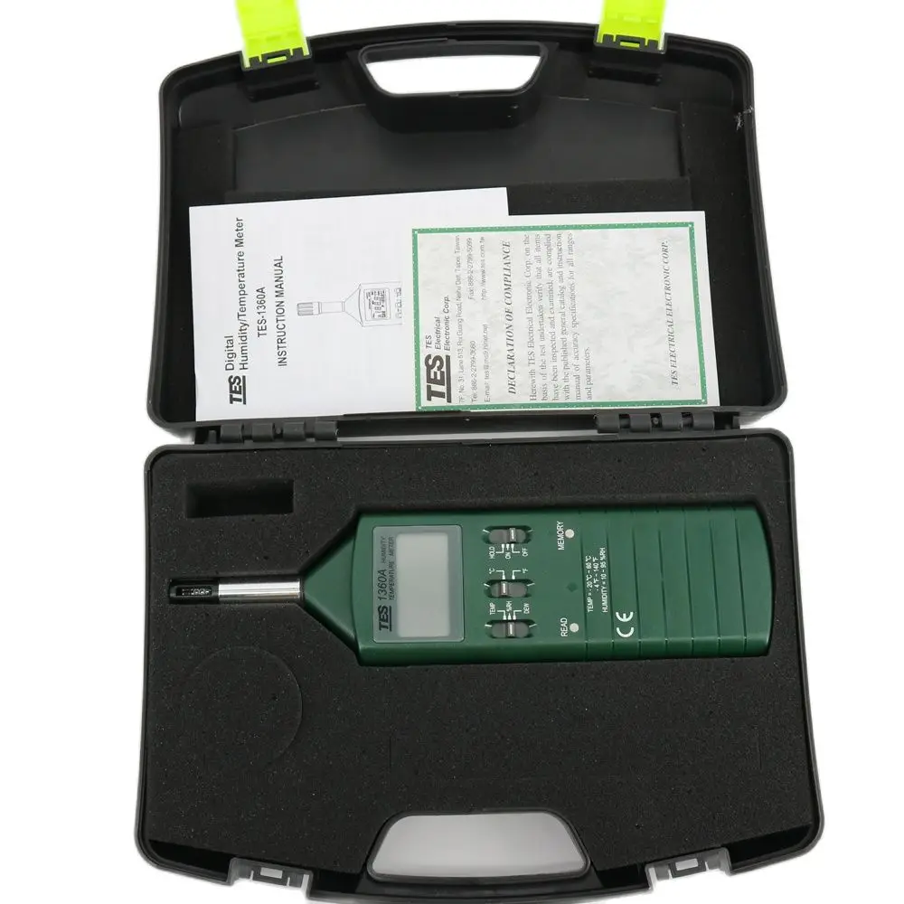 

TES-1360A измеритель влажности и температуры-20 ℃-+ 60 ℃,10%-95%