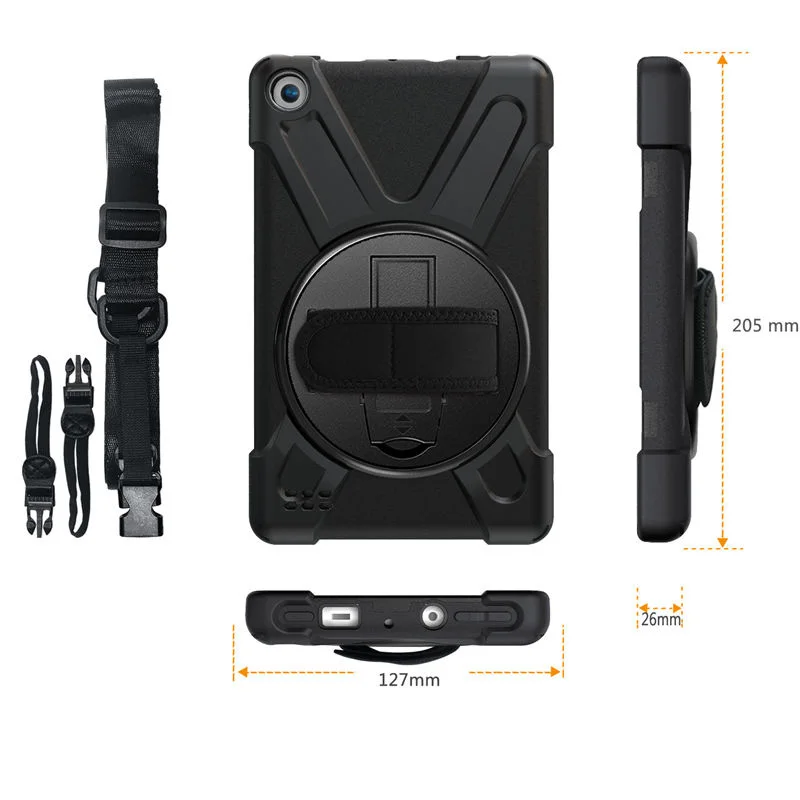 Чехол для Amazon Kindle Fire 7 9th 7th Generation чехол для Fire 7 Funda противоударный сверхмощный с наручными ремнями