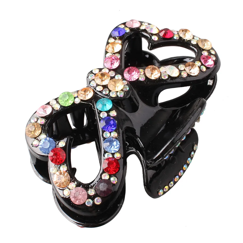 

Women Rhinestone Bow Hair Claws Bride Headwear Ponytail Holder Shiny Crystal Hair Clips Fashion Headdress Hair Accessories