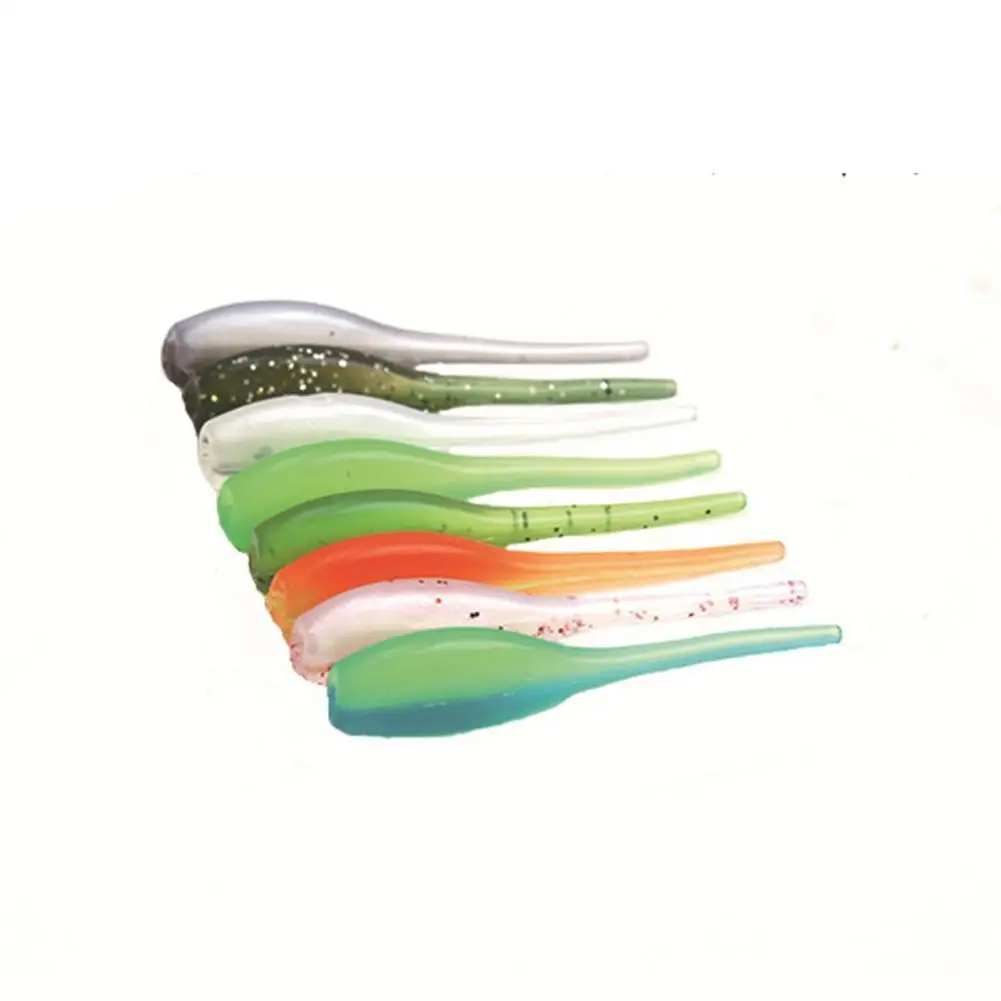 

Lot 10-20 Shiner Soft Fishing Lure Mini Double Color Single Needle Tail Silicone Artificial Worm Bait Wobblers Swimbait Tackle