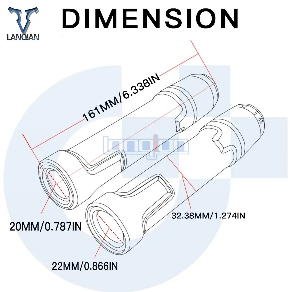 7/8 ''мотоцикл алюминиево-пластиковые ручки с логотипом для YAMAHA FZ6 фазер FZ6S FZ6N