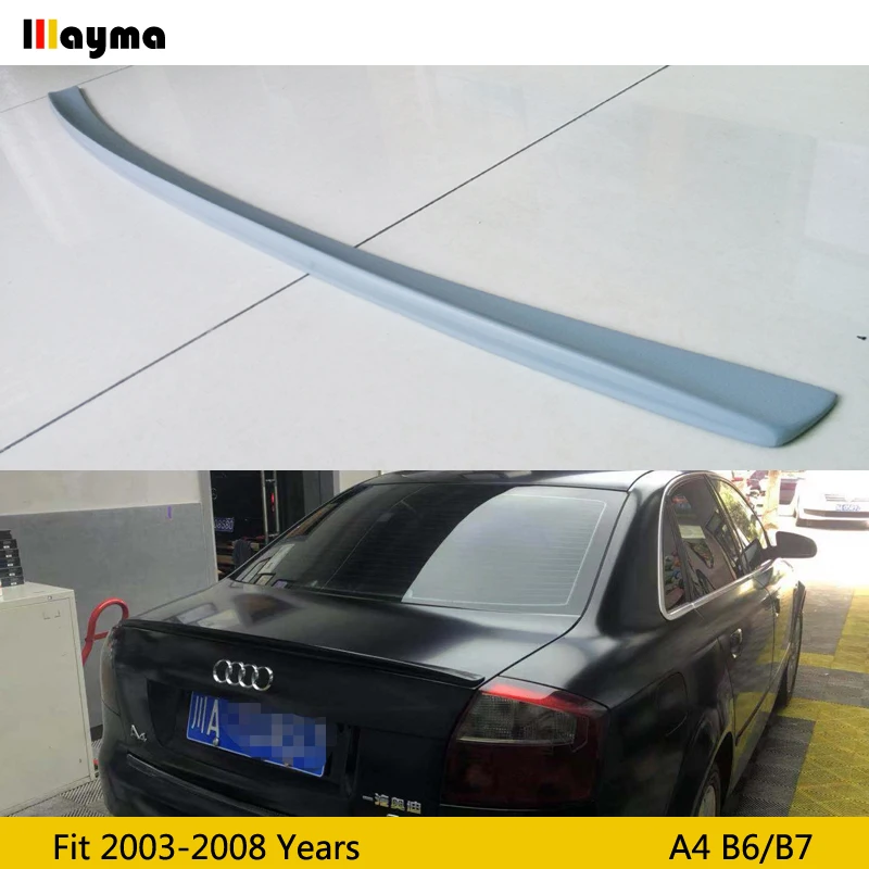 Спойлер для заднего багажника AUDI A4 B7 S Line 2003 2008 B6 & PU серый спойлер праймера (не