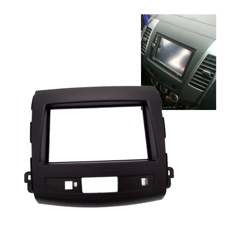 2 Din Автомобильная Радио фасция подходит для Mitsubishi Outlander peugeot(4007) Citroen C-Crosser DVD рамка, DVD панель, приборная панель отделка