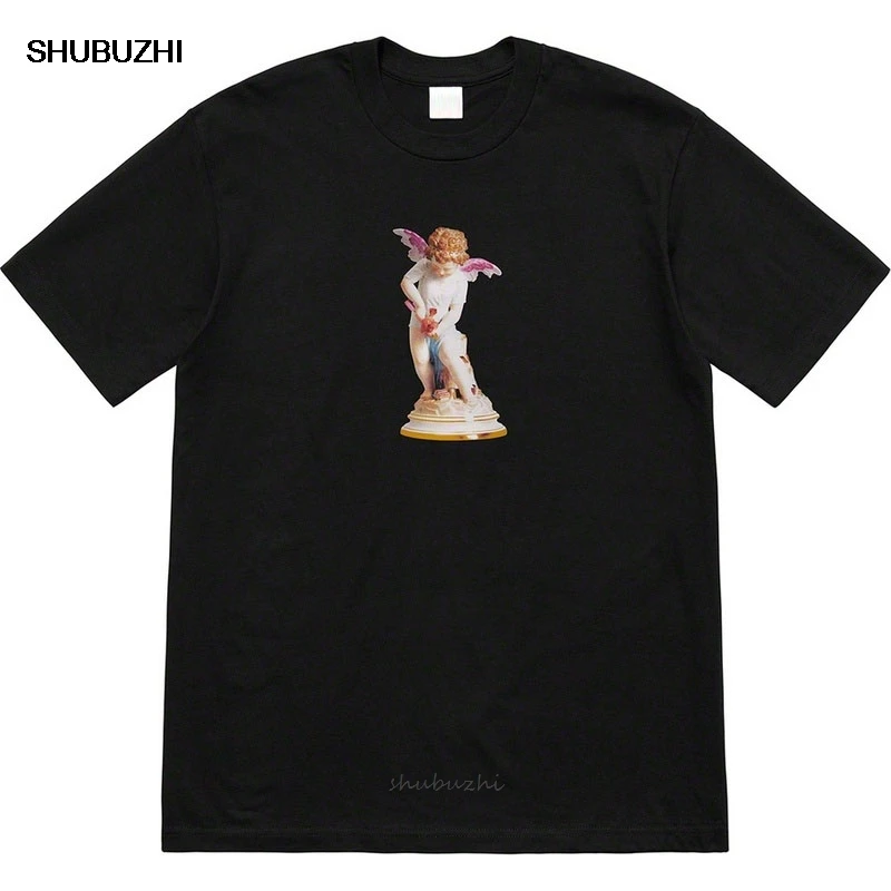 Амур Ангел Футболка с принтом для мужчин и женщин Sureme новые летние в стиле