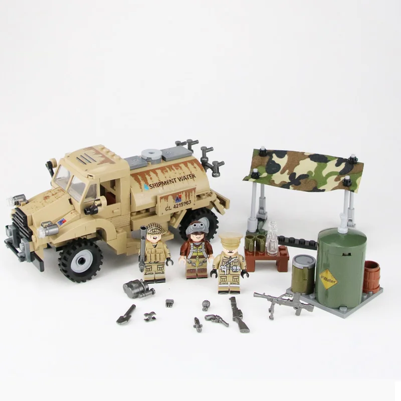 284pcs Weltkrieg 2 водный горшок грузовик строительные блоки Канада CMP C15A военный водный горшок грузовик оружие фигурка аксессуары строительные блоки - Цвет: 284pcs