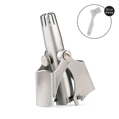 

Мужской триммер для носа из нержавеющей стали, ручной триммер для носа, бритва Vibrissa, бритва, моющийся триммер для носа и ушей